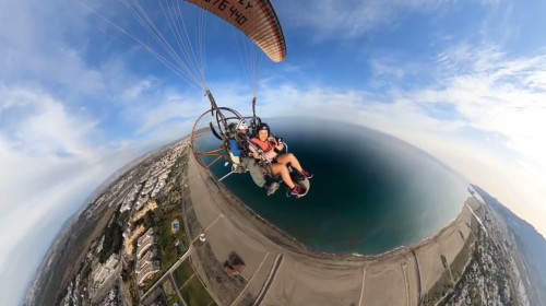 vuelo parapente con motor en