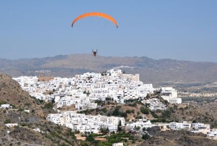 foto de vuelo biplaza paramotor indalo mojacar