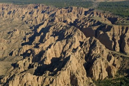 foto de vuelo biplaza paramotor geoparque granada