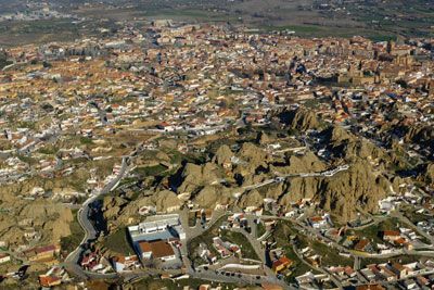 foto aerea cuevas de guadix granada